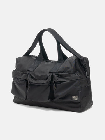 PORTER Force 2Way Duffle Bag Black, Duffel Bags