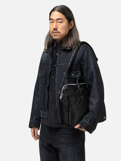 PORTER TANKER 2Way Document Bag Black, Shoulder Bags