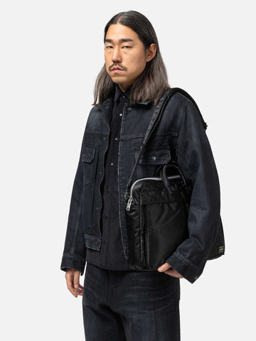 PORTER TANKER 2Way Document Bag Black, Shoulder Bags