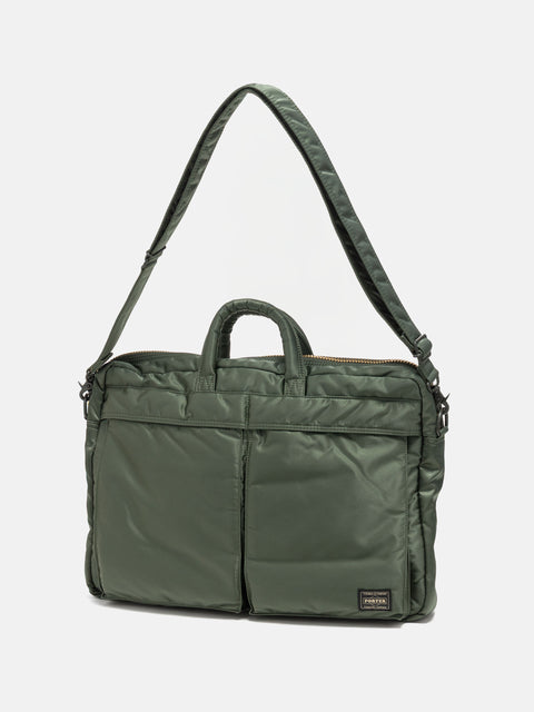 PORTER TANKER 2Way Document Bag Sage Green, Shoulder Bags