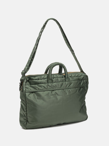 PORTER TANKER 2Way Document Bag Sage Green, Shoulder Bags