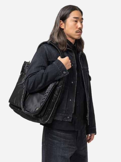 PORTER TANKER Carrying Tote Bag Black, Tote Bags