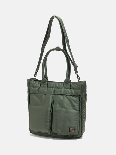 PORTER TANKER Carrying Tote Bag Sage Green, Tote Bags