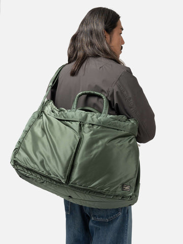 PORTER TANKER Duffel Bag (L) Sage Green, Duffel Bags