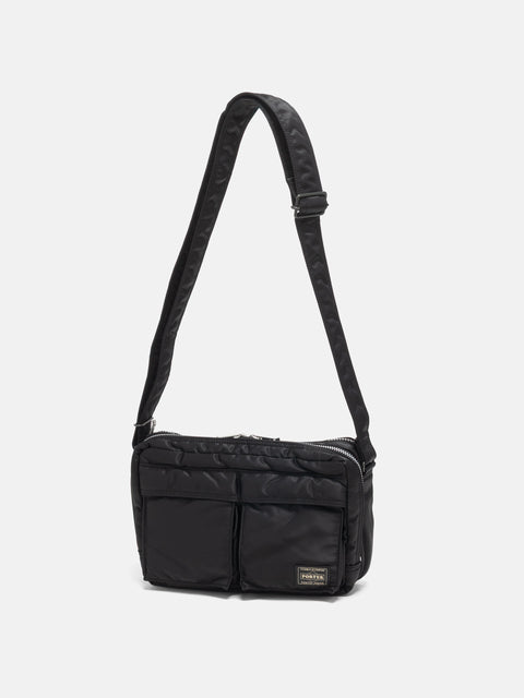PORTER TANKER Sling Bag w/ Zip Black, Shoulder Bags