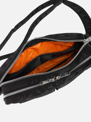 PORTER TANKER Sling Bag w/ Zip Black, Shoulder Bags