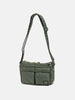 PORTER TANKER Sling Bag w/ Zip Sage Green, Shoulder Bags