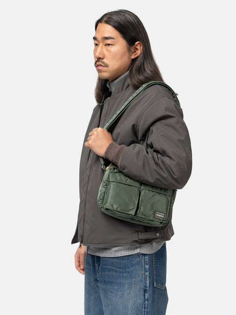 PORTER TANKER Sling Bag w/ Zip Sage Green, Shoulder Bags