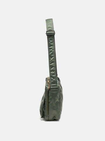PORTER TANKER Sling Bag w/ Zip (L) Sage Green, Shoulder Bags