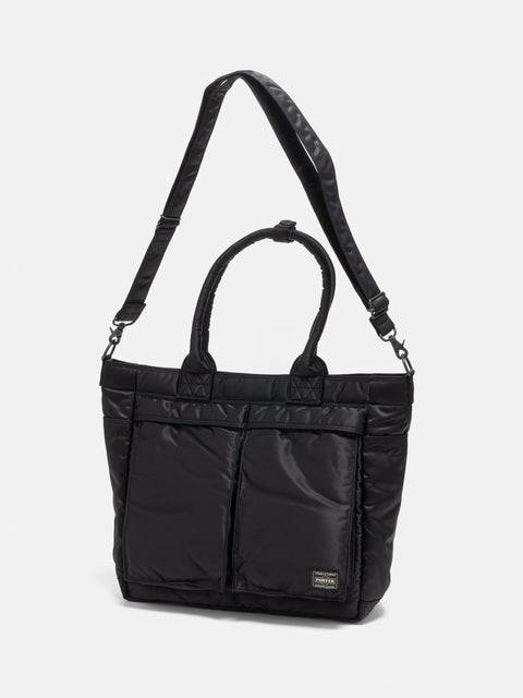 PORTER TANKER Tote Bag (L) Black, Tote Bags