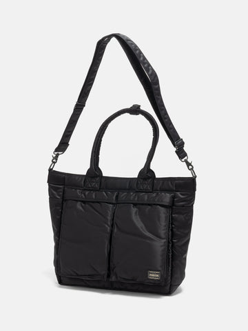 PORTER TANKER Tote Bag (L) Black, Tote Bags