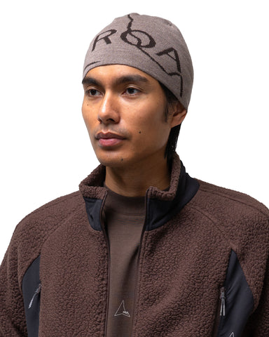 ROA Beanie Logo Taupe, Accessories