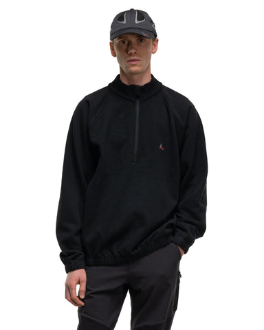 ROA Heavy Half Zip Black, Sweaters