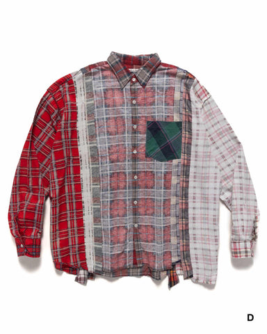 Needles Rebuild by Needles I.O. Flannel Shirt -> 7 Cuts Wide Shirt Assorted, Shirts