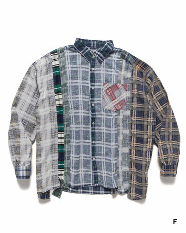 Needles Rebuild by Needles I.O. Flannel Shirt -> 7 Cuts Wide Shirt Assorted, Shirts