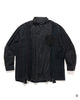 Needles Rebuild by Needles Flannel Shirt -> 7 Cuts Wide Shirt/Over Dye Black, Shirts