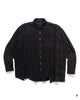 Needles Rebuild by Needles Flannel Shirt -> 7 Cuts Wide Shirt/Over Dye Black, Shirts