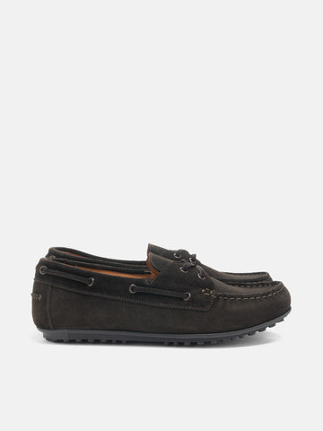 Reproduction Of Found 730TS Italian Navy Military Deck Suede Dark Brown, Shoes