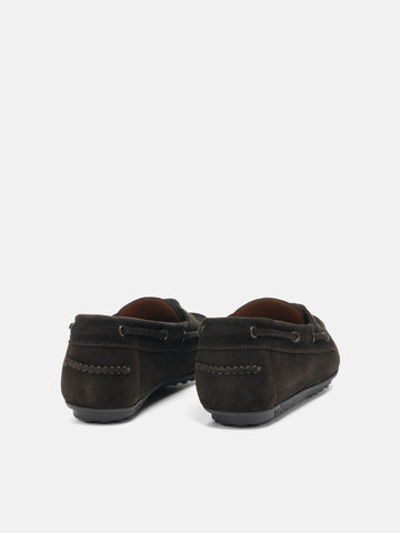 Reproduction Of Found 730TS Italian Navy Military Deck Suede Dark Brown, Shoes