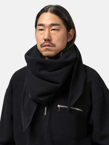 Rier Natural Fleece Losange Black, Scarves