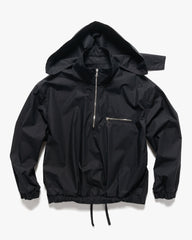 Rier Popeline Waxed Cotton Windbreaker Black, Outerwear