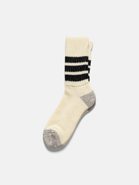 ROTOTO R1255 Coarse Ribbed Oldschool Crew Socks Black, Socks