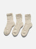 ROTOTO R1522 Organic Daily 3 Pack Mini Crew Socks Ivory, Socks