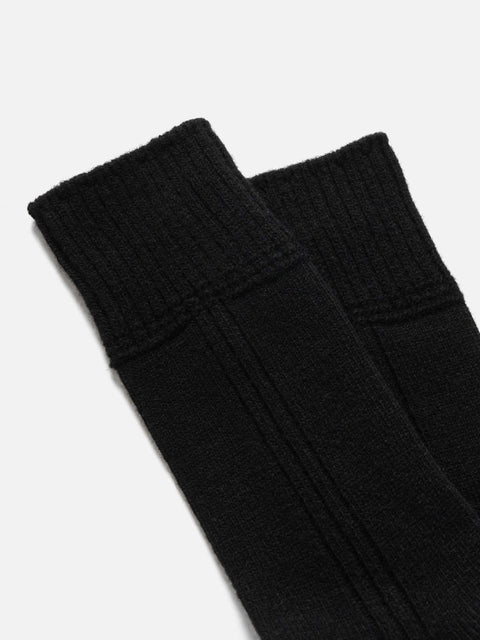 ROTOTO R1561 Merino Lambs Wool Crew Socks Black, Socks
