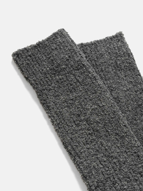 ROTOTO R1636 Merino Boucle Socks Dark Gray, Socks