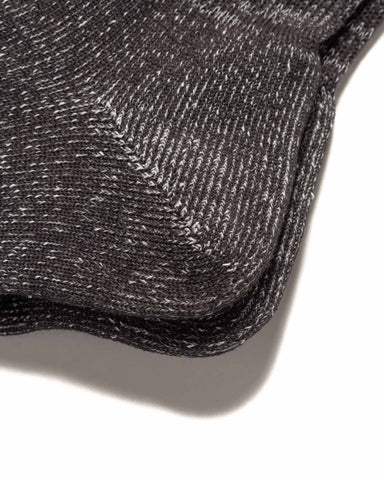 Washi Pile Crew Socks Charcoal - HAVEN