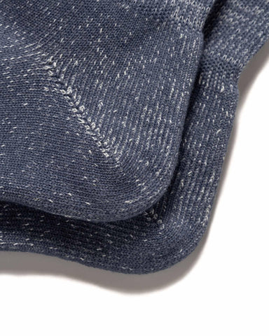 Washi Pile Crew Socks Slate Blue - HAVEN