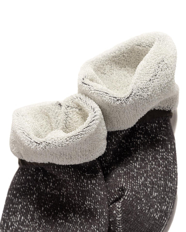 Washi Pile Short Socks Charcoal - HAVEN