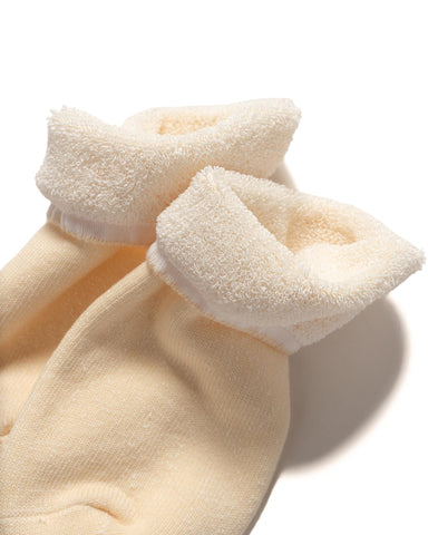 ROTOTO Washi Pile Short Socks Ivory, Accessories