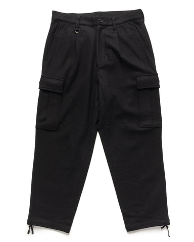 Sophnet. Hard Melton 1Tuck Tapered Cargo Pants Black, Bottoms