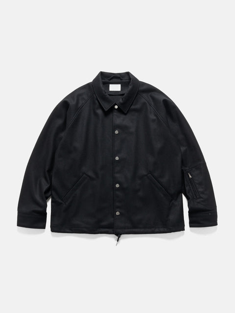 SOPHNET. Light Melton Wool Coach Jacket Black, Jackets