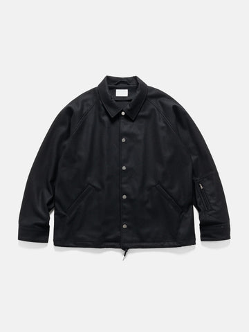 SOPHNET. Light Melton Wool Coach Jacket Black, Jackets