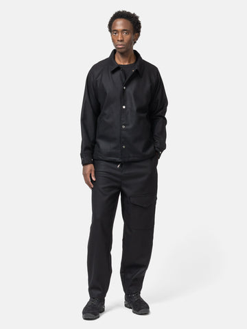 SOPHNET. Light Melton Wool Coach Jacket Black, Jackets