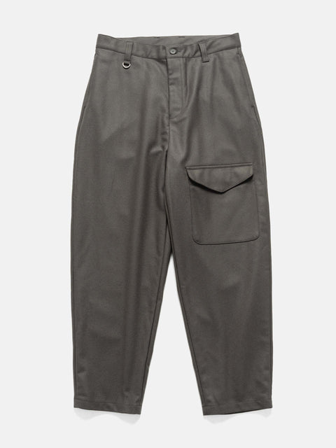 SOPHNET. Light Melton Wool Royal Navy Pants Charcoal, Trousers