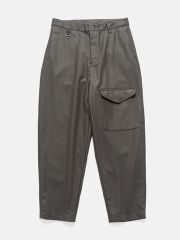 SOPHNET. Light Melton Wool Royal Navy Pants Charcoal, Trousers