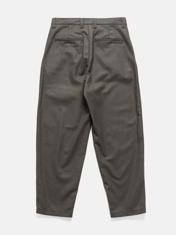 SOPHNET. Light Melton Wool Royal Navy Pants Charcoal, Trousers