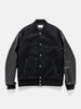 SOPHNET. Melton Lambswool Varsity Jacket Black, Jackets