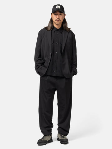 SOPHNET-Washer-Wool-Relax-Fit-Tuck-Slacks-Black-2