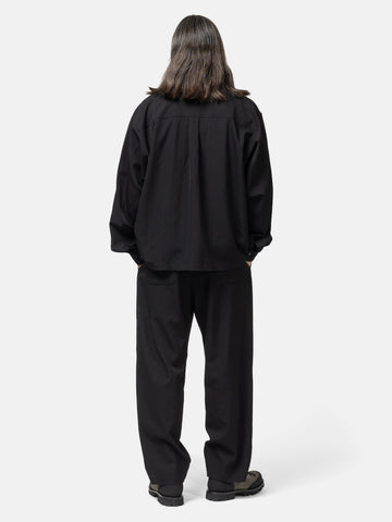 SOPHNET-Washer-Wool-Relax-Fit-Tuck-Slacks-Black-3