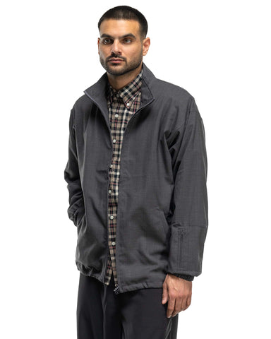 Sophnet. Wool Tropical Stand Collar Jacket Charcoal Grey, Outerwear