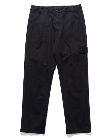 Stone Island Ghost Piece Stretch Cotton Wool Satin Pant Black, Bottoms