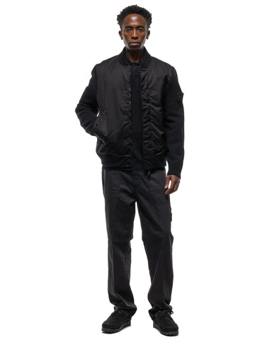 Stone Island Ghost Piece Stretch Cotton Wool Satin Pant Black, Bottoms