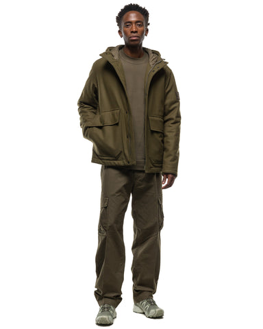 Stone Island Ghost Piece Weatherproof Cotton Canvas 2 Pocket Cargo Pant Military Green, Bottoms