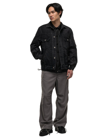 Sacai Denim x Nylon Twill Jacket Black, Outerwear