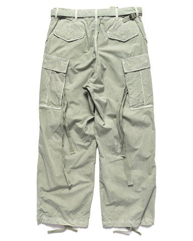 sacai Garment Dye Rip Stop Pants Light Green, Bottoms