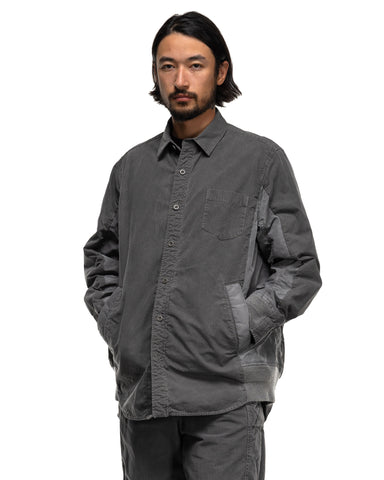 sacai Garment Dye Rip Stop x Nylon Twill Shirt Black, Shirts